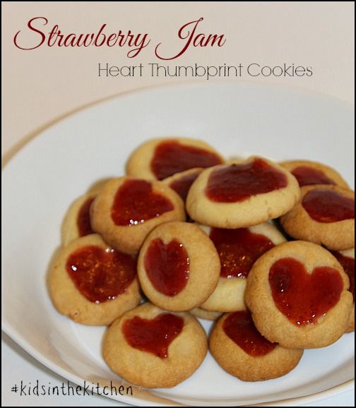 Strawberry Jam Valentine Cookies