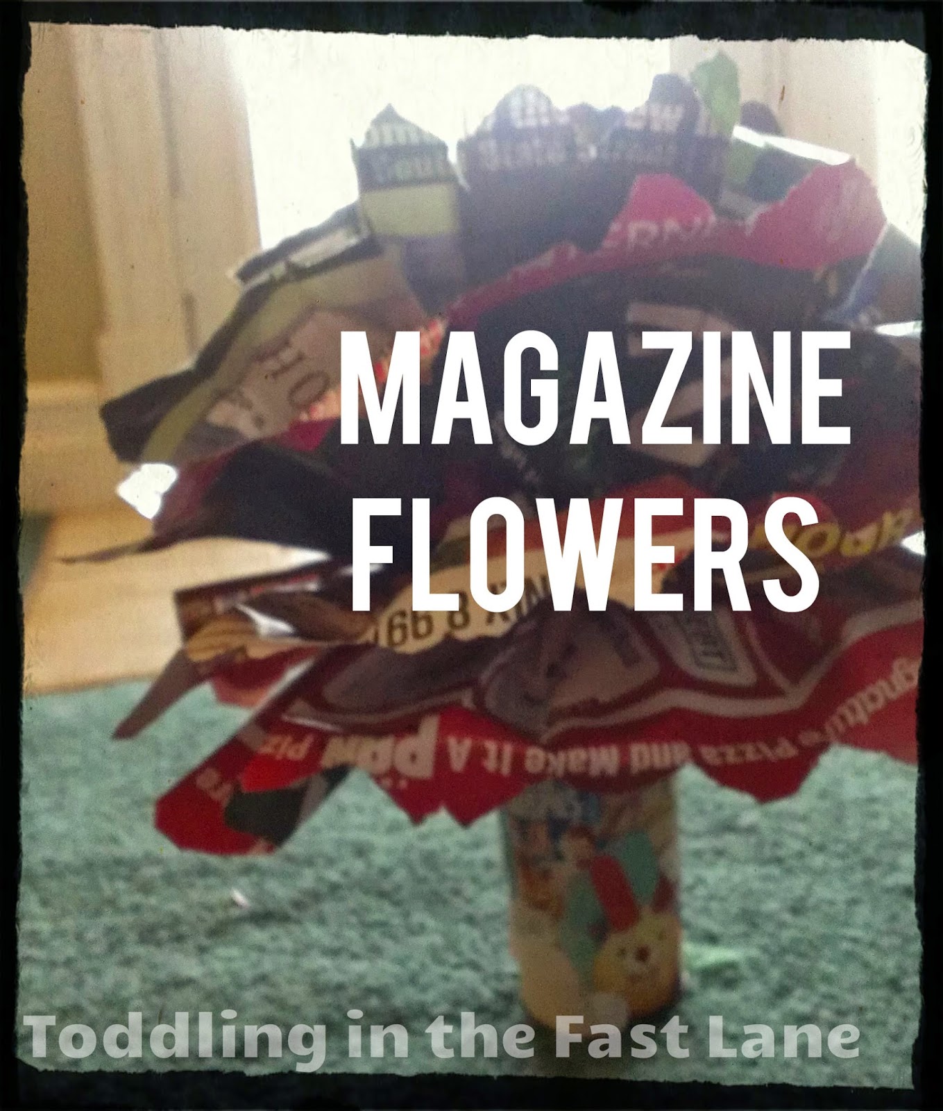 Flower Crafts and activities for kids how to make Magazine Flowers