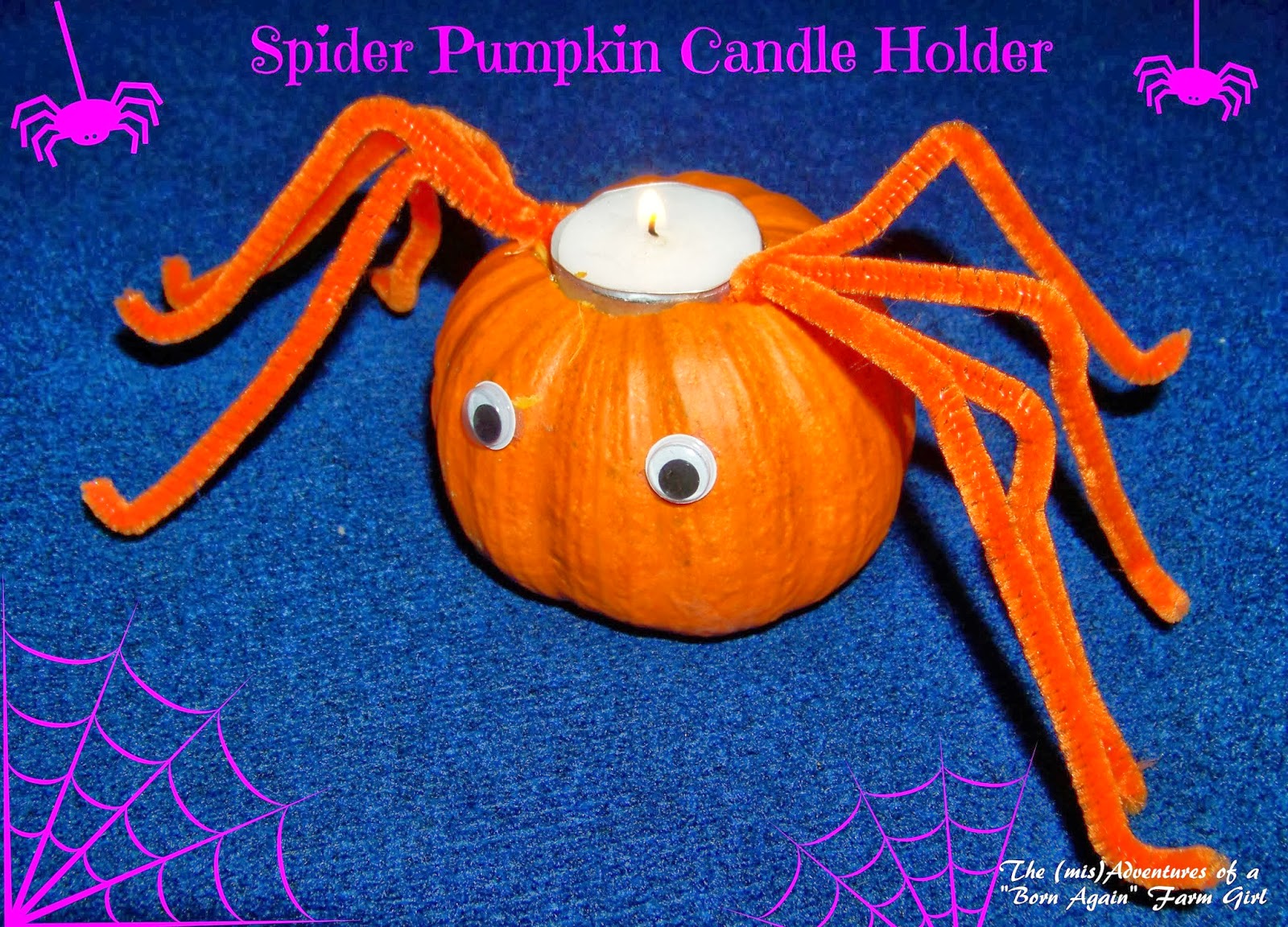 Halloween Crafts - Spider Pumpkin
