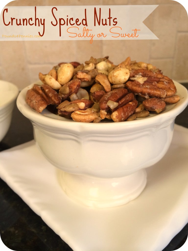 The Best Crunchy Spiced Nuts Recipe {Spicy or Sweet } Pounds4Pennies