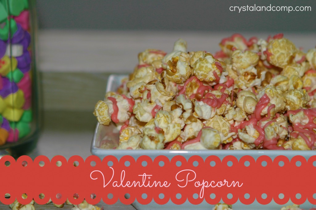 Easy Valentine Candy Coated Popcorn