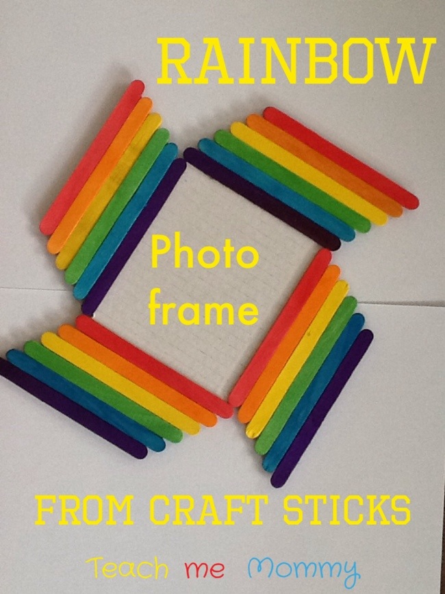 Rainbow photo frame - St. Patrick's Day Craft