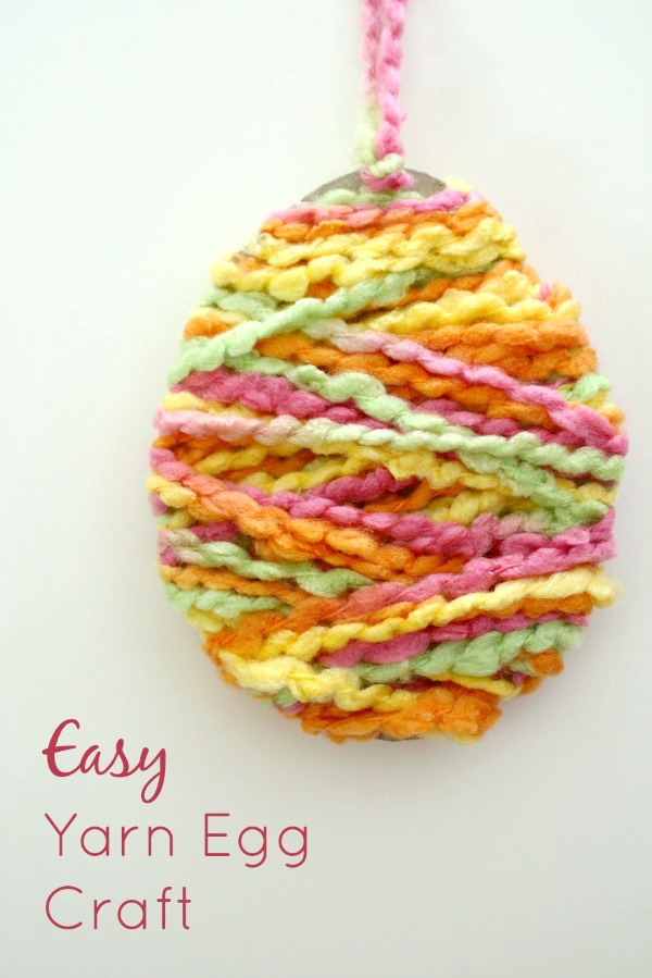 Easy Yarn Egg Craft for Easter...fun and easy for kids to make. Great for Easter parties, class activities, and large group gatherings