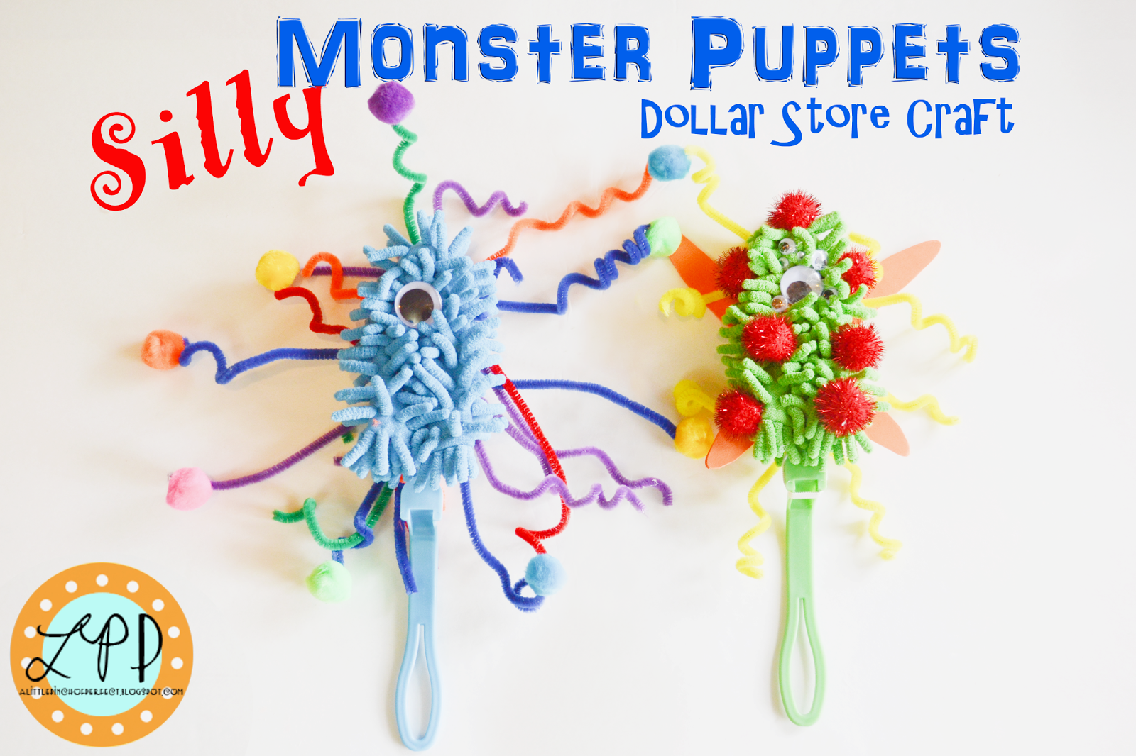 Silly Monster Puppets Dollar Store Craft